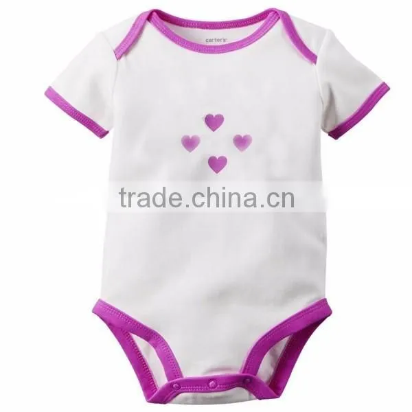 PF-MS-9010 blank plain cotton baby onesie with snaps