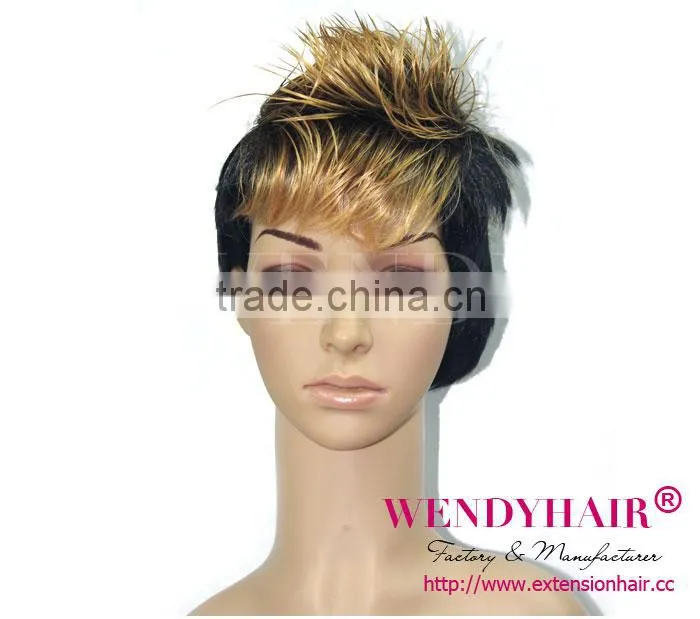 Tangle free no shedding best quality fashion and unique style Wendy wig short hair
