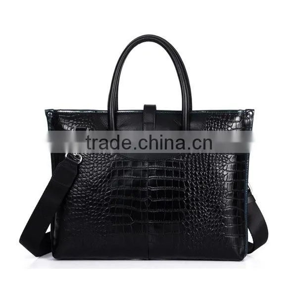 High quality men genuine crocodile leather briefcase leather briefcase business card holder