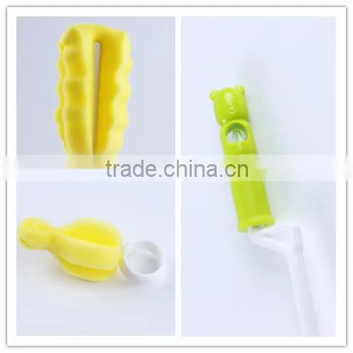 360 Degrees Celsius Rotation Sponge Water Feeding Bottle Cleaning Brush