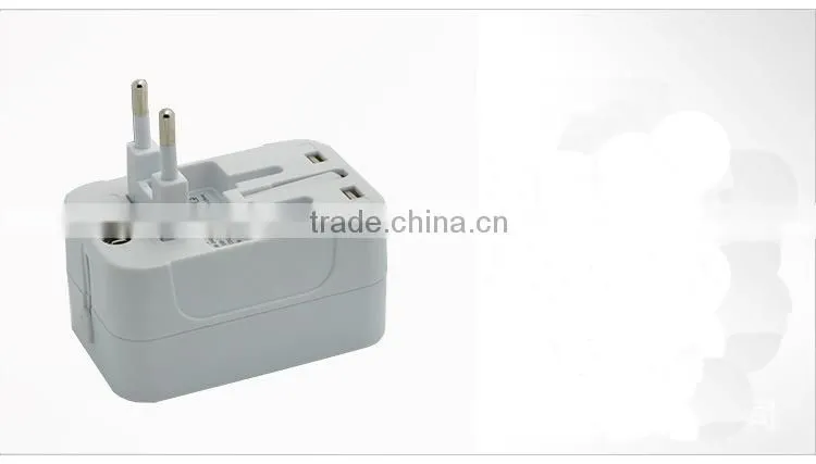Hot Selling Universal 2.1A Dual USB Travel Charger EU, UK, USA, AUST Stander Multifunction USB Adapter