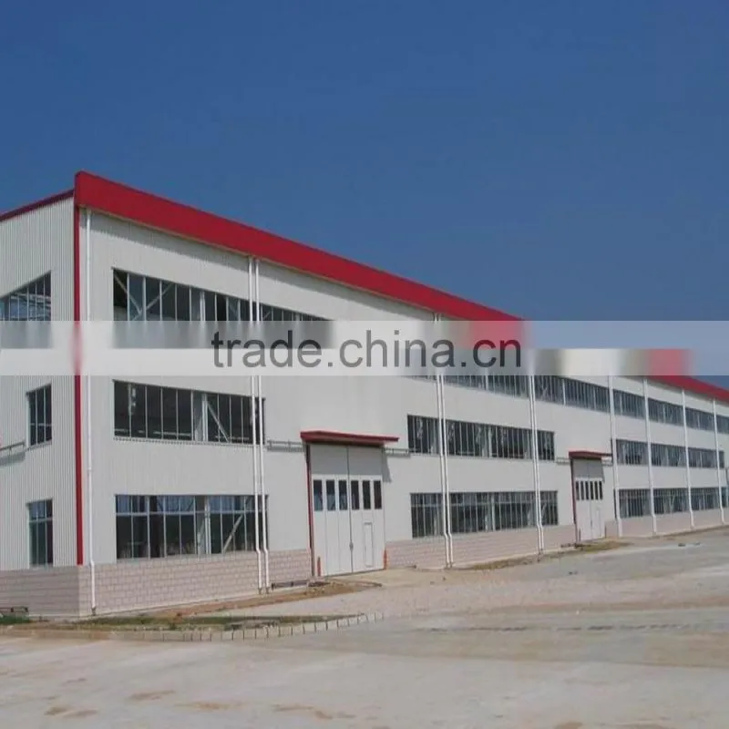2016 China new qualified prefab factory building structure steel workshop