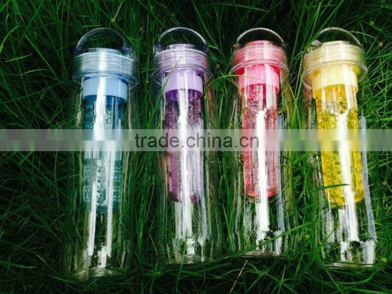 Colorful Tritan GYM drink bottle sport bottle portable bottle tea infuser bottle fruit juice water bottle