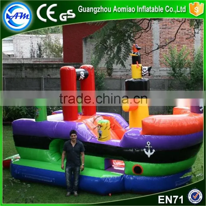 Cheap inflatable castle commercial large bounce house inflatable pirate ship bouncer for kids