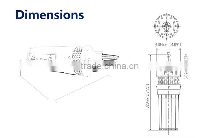 6L/min solar water pump submersible/solar fountain pump