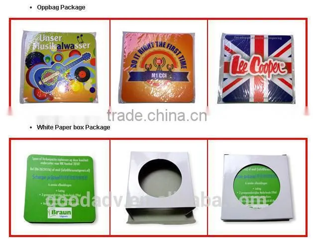 gift set promotional OEM designed custom blank beer MDF cork coaster