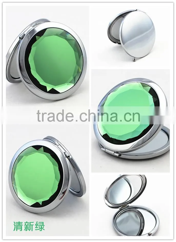 Small round metal mirror made in china mirror factory you can add your own logo