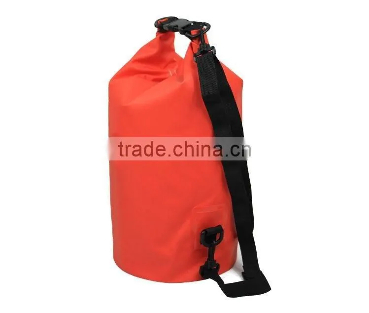Outdoor 5L 10L 15L 20L 30L 40L 500D PVC tarpaulin waterproof dry bag with strap