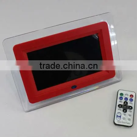 7" TFT LCD Multi-functional Digital Photo Picture Frame+Remote 4 LED Lights