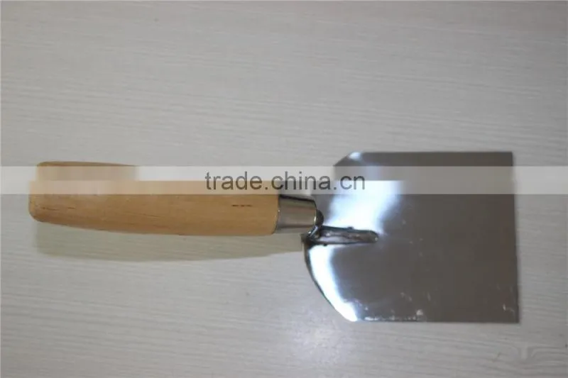 Stainless steel bricklaying trowel / wood hand bricklayers' tools