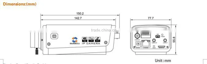 Windows /iOS /Android system 2p2 2mp ip camera