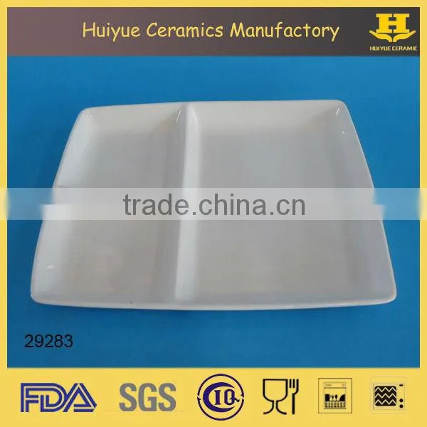 Porcelain assorted plate with six compartments