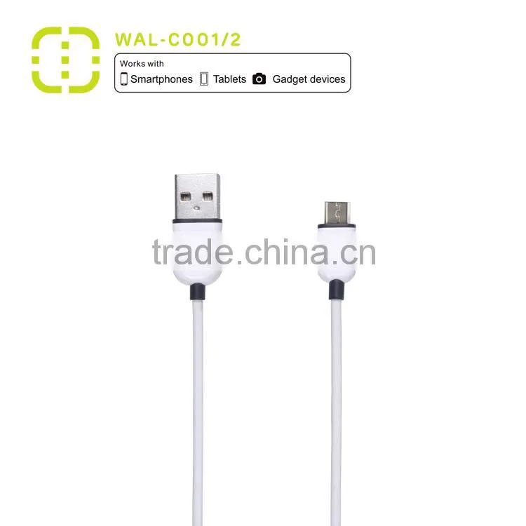 walnut 3meter micro USB cable with ABS housing/ROHS passed