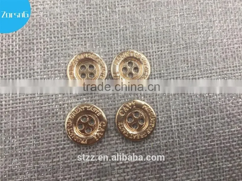 Fashion Design High Quality 4 Holes Metal Sewing Button
