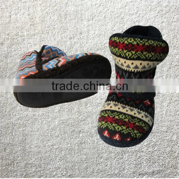 2014 fashion colorful knitted ladies women winter boots