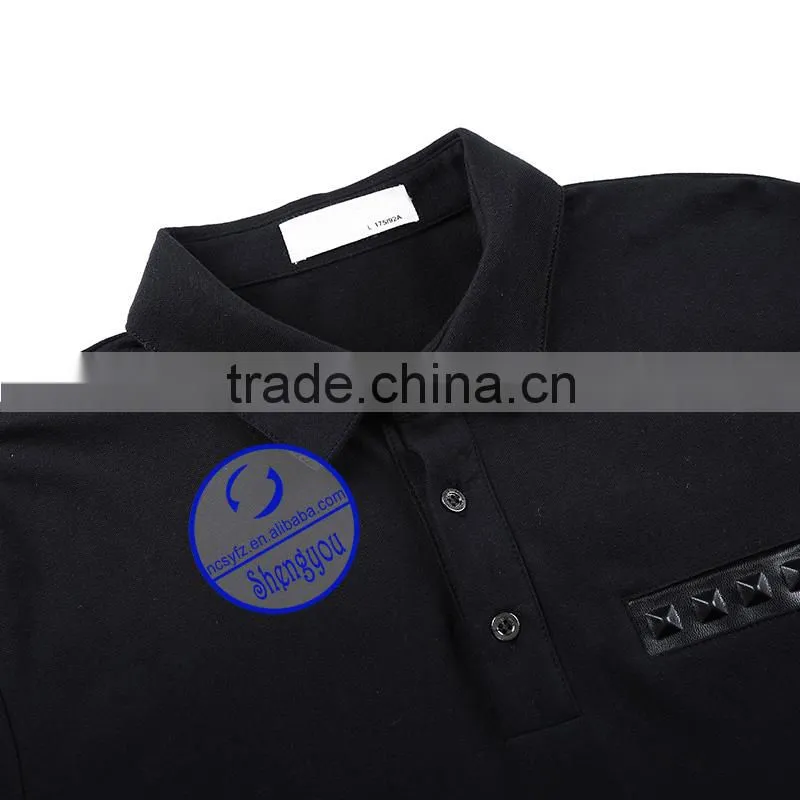 Single Jersey Men's Blank Polo Shirt With Custom Label