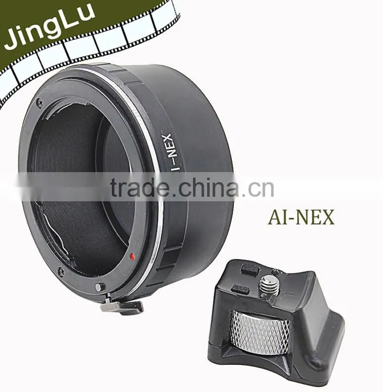 2015 new lens adapter with tripod for Nik AI mount lens to NEX body camera