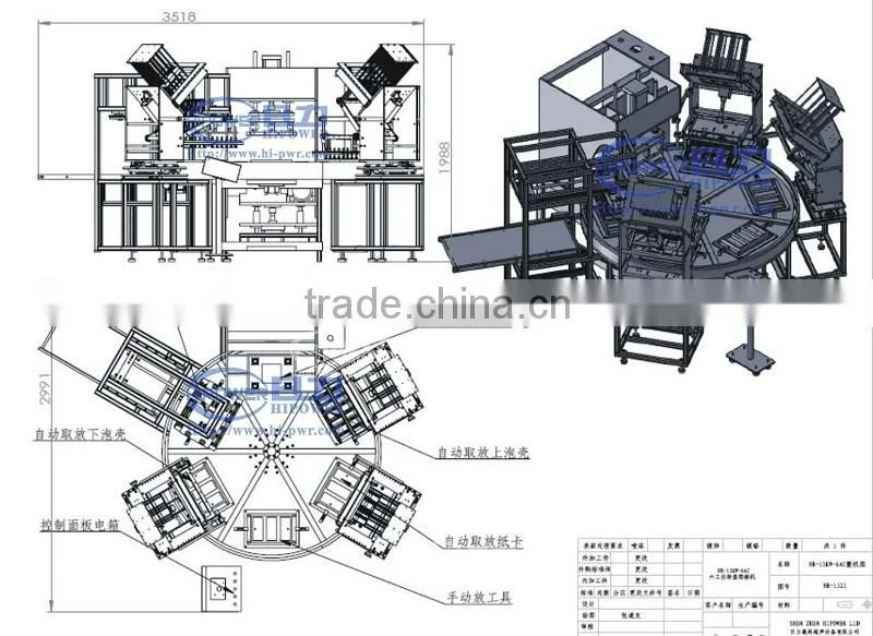 Three In One Automatic Blister Packing Machine, HF Packaging machine