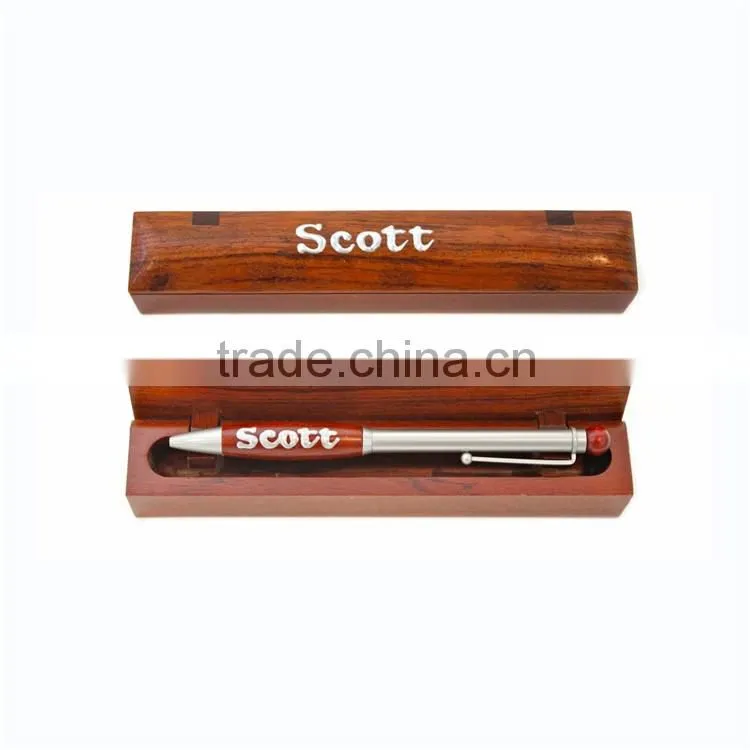 Wooden personalized handmade pencil box pencil case