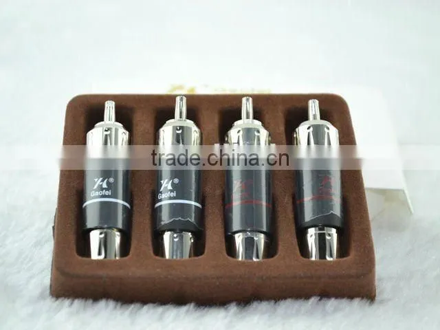 Hi-End RHO02R Copper Rhodium Plated Hi-End Audio RCA CABLE Plug