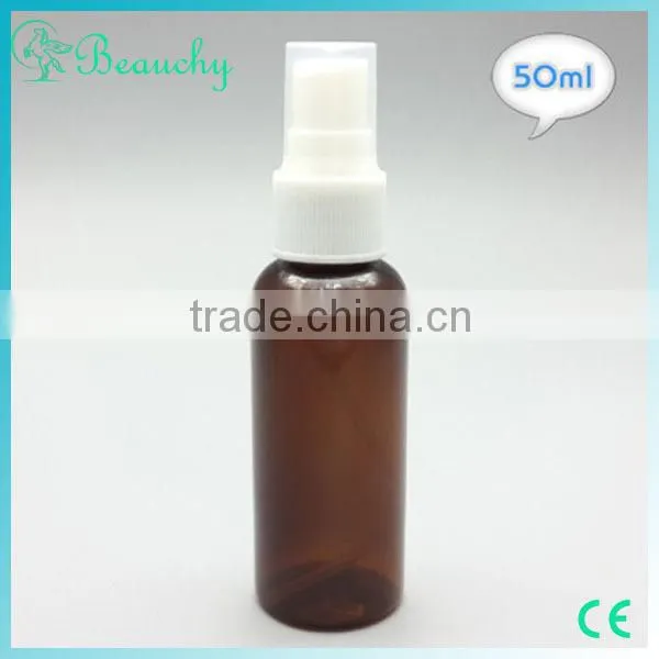 2015 China alibaba 50ml white blue green red amber plastic water bottle
