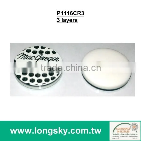 (#P1292-05) 2015 custom made fashion show designer plastic red round clothing buttons
