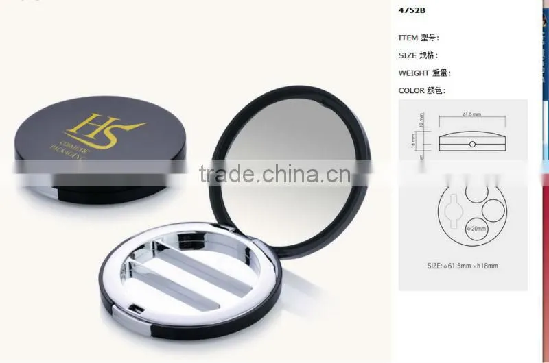 modern empty round eyeshadow case