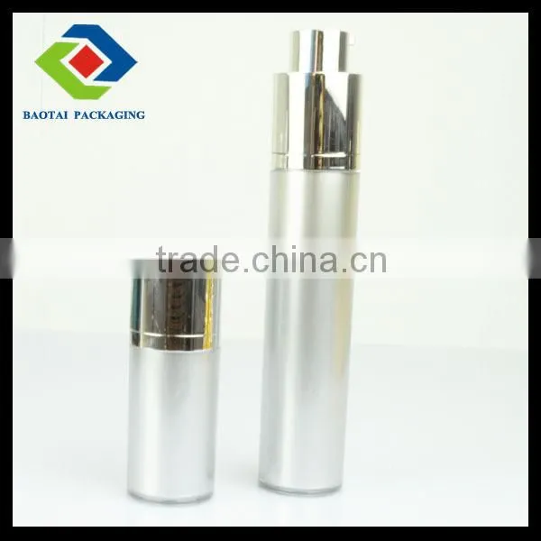 0.5oz, 1oz, 2oz plastic bottle,unique straight round silver bottle for cosmetic