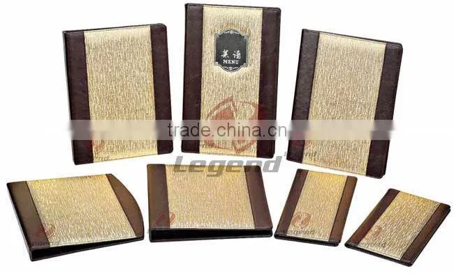 China wholesale leather menu cover,menu folder