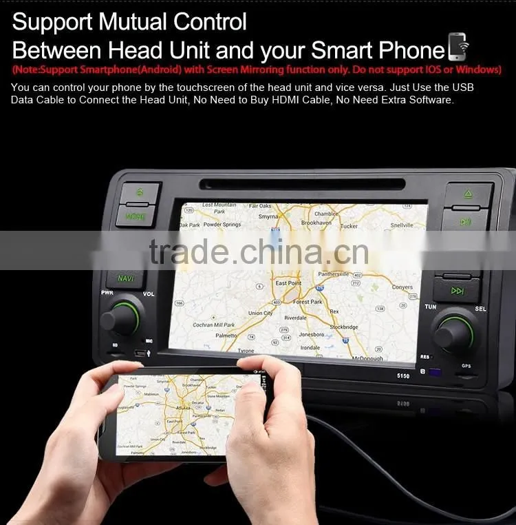 EONON D5150Z 7" Digital Touch Screen Car DVD Player with Built-in GPS For BMW E46