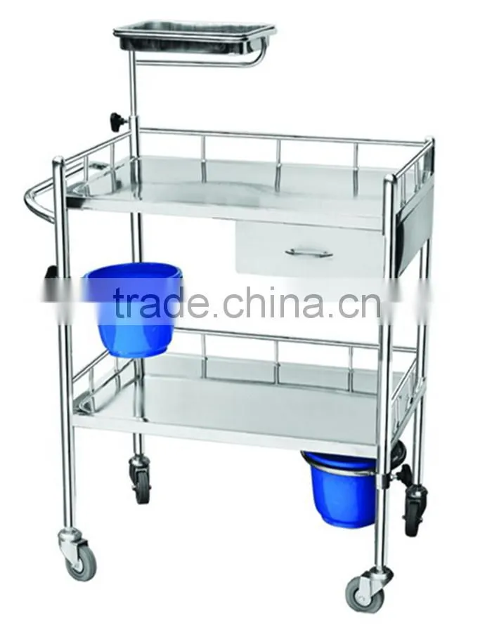 Stainless steel hospital cleaning trolleys
