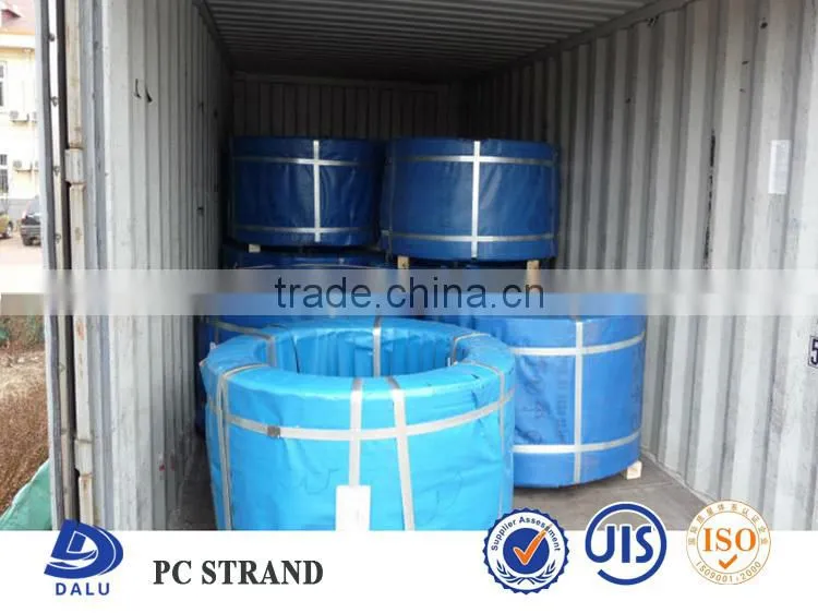 EN10138 7 wire 9.53mm 12.7mm Unbonded PC Steel Strand