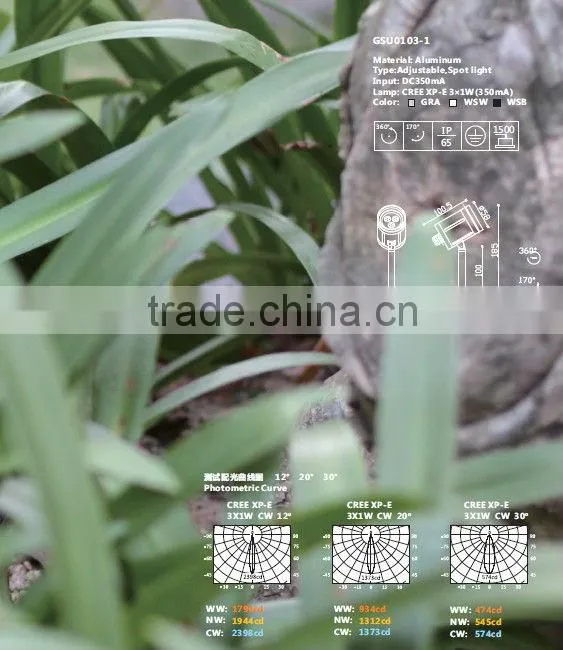 Modern Design IP65 3W Outdoor Garden Light LED