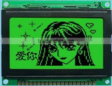 12864 graphic lcd module display,2.8-5.5v lcd module display, white backlight