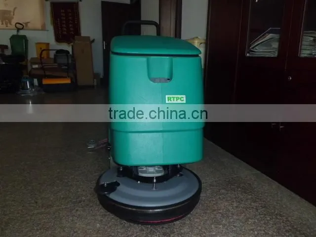 Electric floor scrubber, with double 12V 140Ah battery