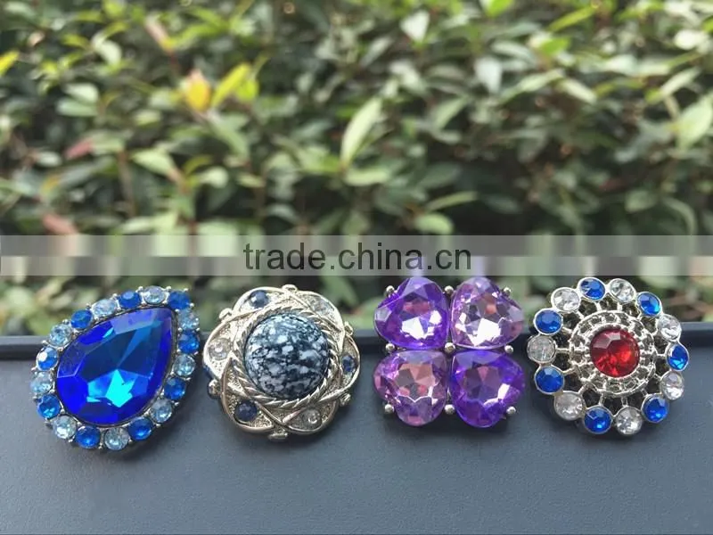 Acrylic Plastic rhinestone button sewing retail wholesale flower center cheap big colorful button shank etsy hotsale amazon