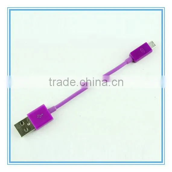 Colorful Short Travel USB To Micro USB Sync Data charger Cable Cord For Smartphones