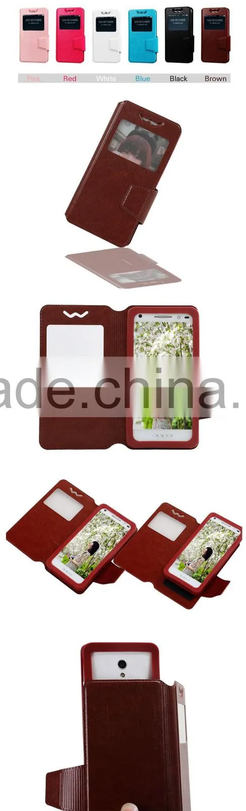 Classic item case universal 4.5" to 5.0" mobile phone flip cover case for lenovo vibe p1m for iphone 6 6s case leather