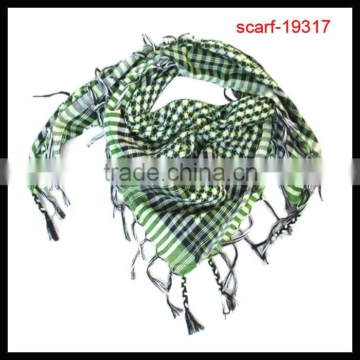 fashion wholesale polyester square grid scarf