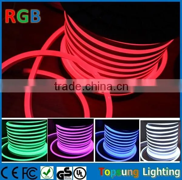 Shenzhen led lighting11*18mm full color changing RGB led neon tube 220v UV resistance