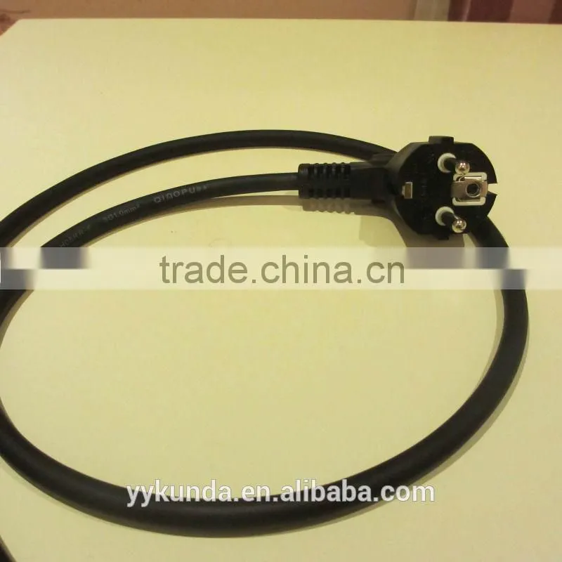 VDE approved 3 pin european power cords
