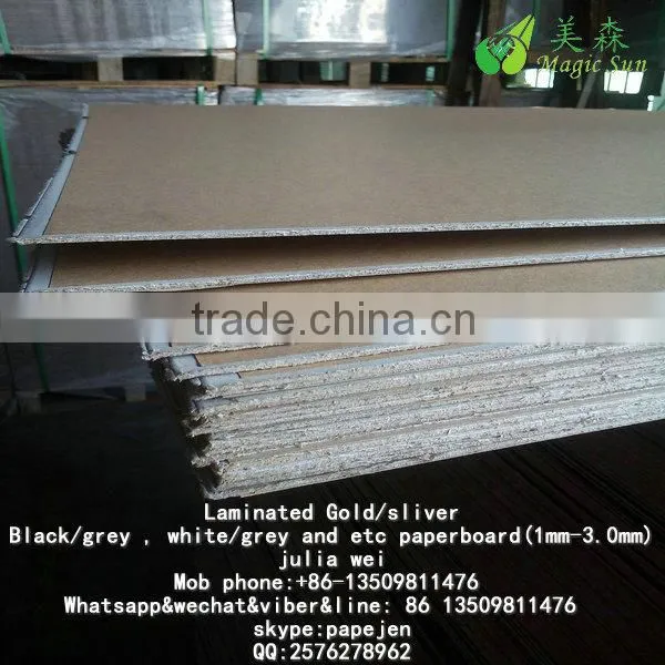 Black paper with grey back Laminated Board black paper cardboard/core board paper/core black cardboard paper