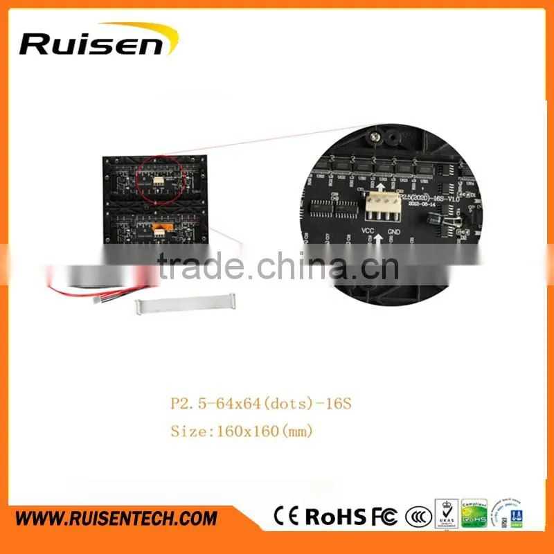 High Clear P2.5 LED Display Indoor SMD P2.5 LED Display Screen 160000 pixels/sqm 64*32 160*160MM Indoor Rental LED Display