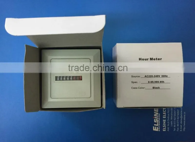 2015 Hot sale Black color HM-1 Hour Meter With Frame AC220V 50Hz 48*48mm 72*72mm