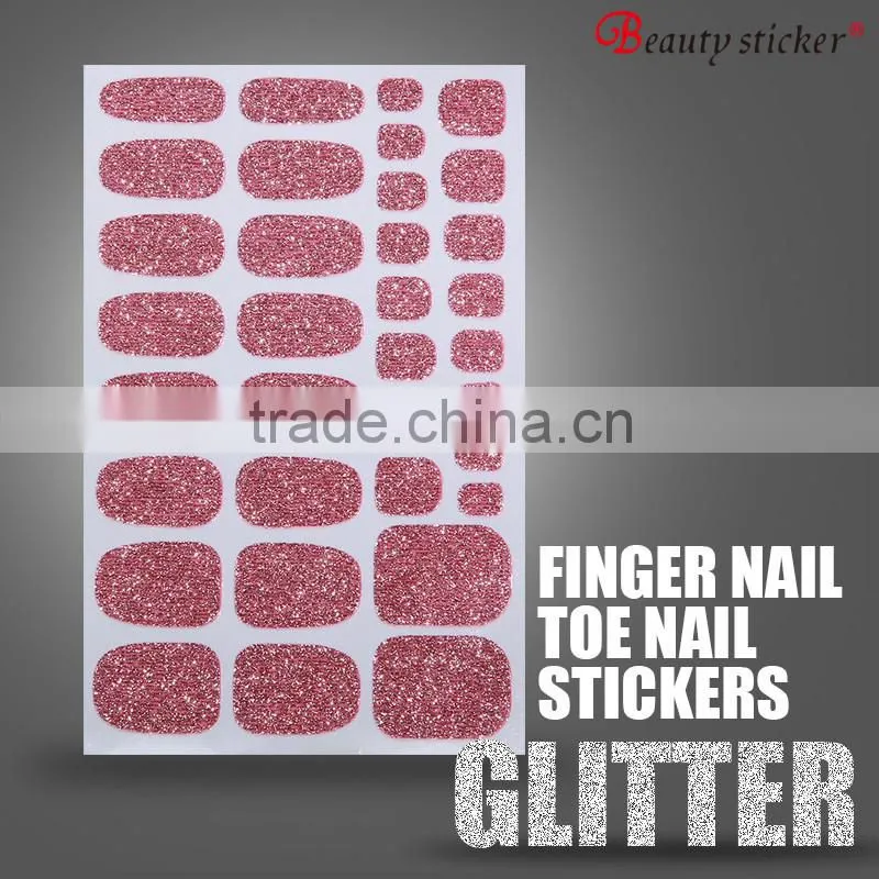 Self-adhesive High Quality Glitter Powder Nail Art Sticker