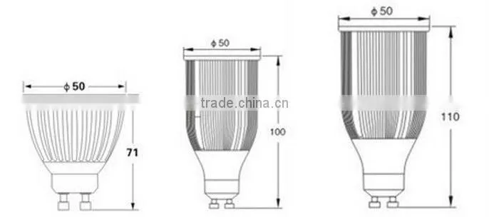 7W Spotlight LED COB, Anti-glare Lens Design, 90-100lm/W, 3 Years Warranty,GU10 LED 7 Watt