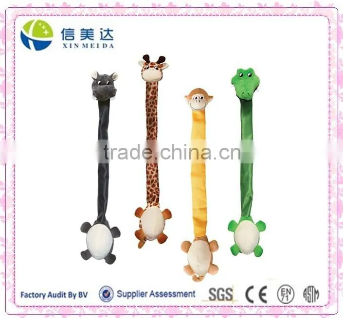 Fun Playtime Long Neck Plush Forest Animal Crinkle Sound Squeaky Dog Toy