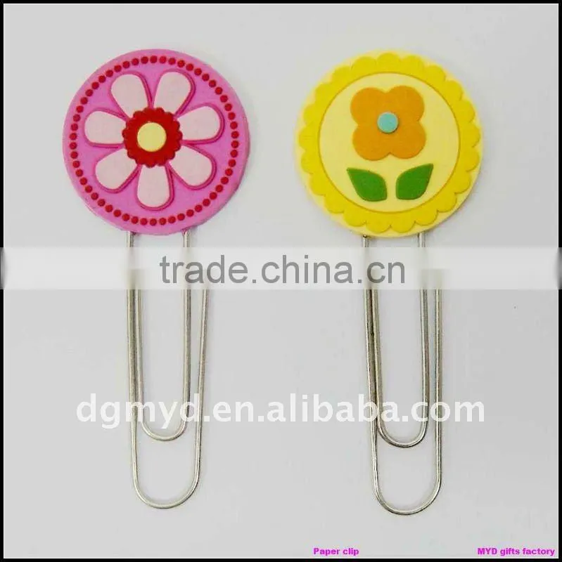 beautiful and special non-phthalates and lead free soft pvc paper clip