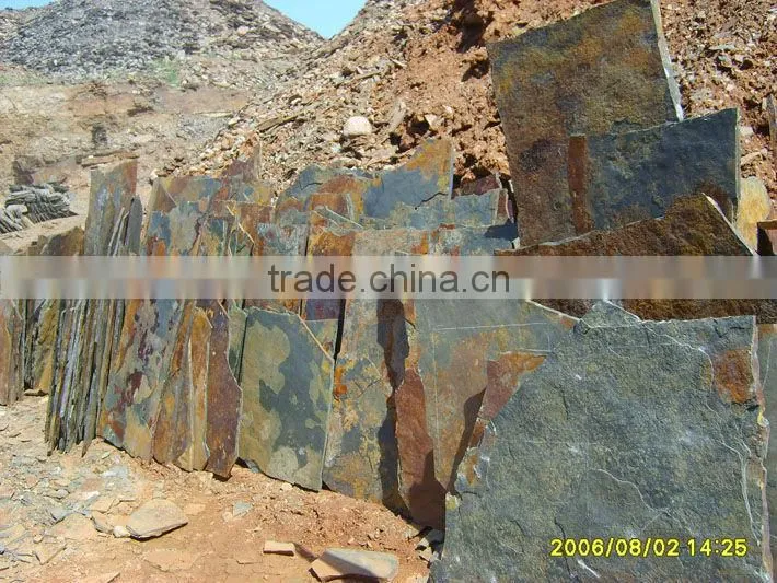 Decorative random tile quartzite slabs