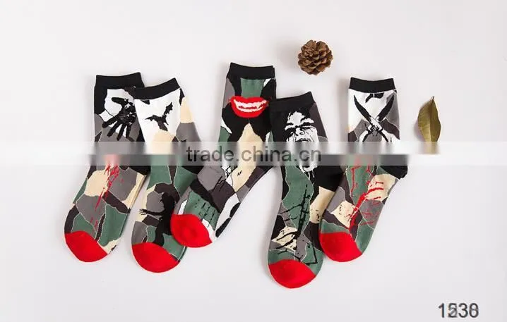 high quality thick custom colorful camo warm cotton socks